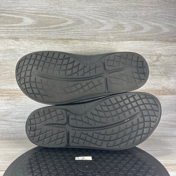 Oofos OOahh Mens Black Rubber Recovery Comfort Slide Sandals Size 12 - Picture 10 of 10